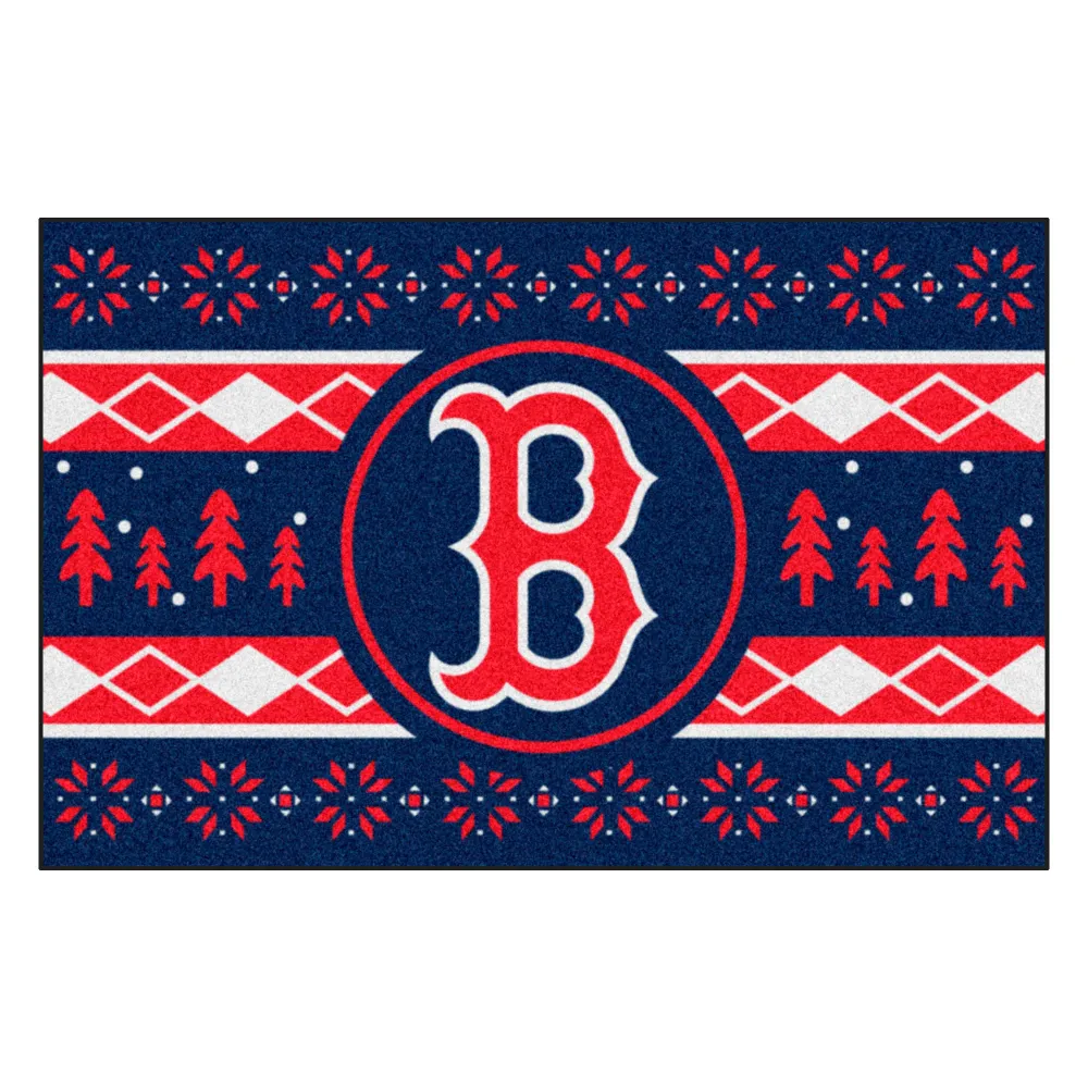 MLB - Alfombra navideñ de los Boston Red Sox - 19 x 30 pulgadas FANMATS