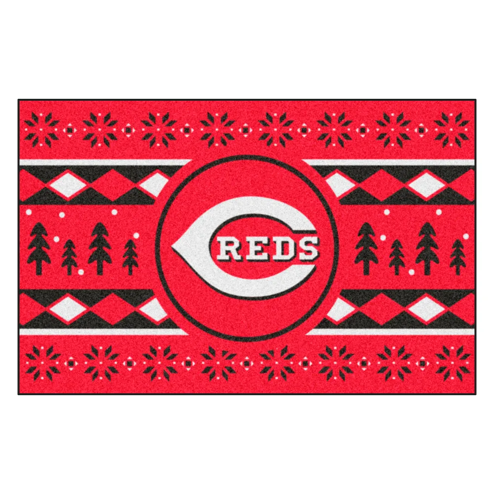 MLB - Alfombra navideñ de los Cincinnati Reds - 19 x 30 pulgadas FANMATS