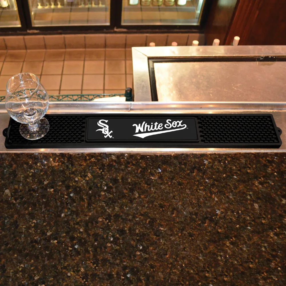 MLB - Alfombrilla de bar de los Chicago White Sox - 3,25 x 24 pulgadas. FANMATS