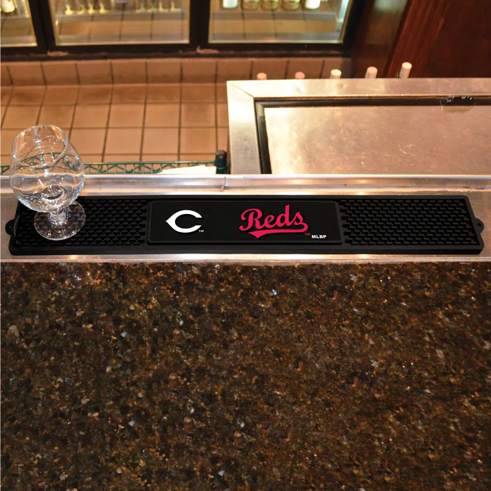 MLB - Alfombrilla de bar de los Cincinnati Reds - 3,25 x 24 pulgadas. FANMATS