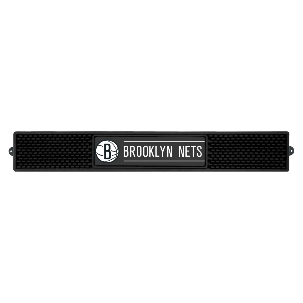 NBA - Alfombrilla de bar de los Brooklyn Nets - 3,25 x 24 pulgadas. FANMATS