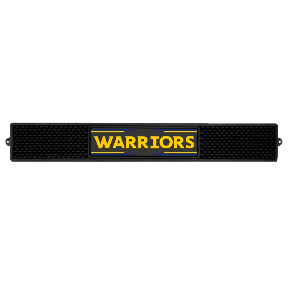 NBA - Alfombrilla de bar de los Golden State Warriors - 3,25 x 24 pulgadas. FANMATS