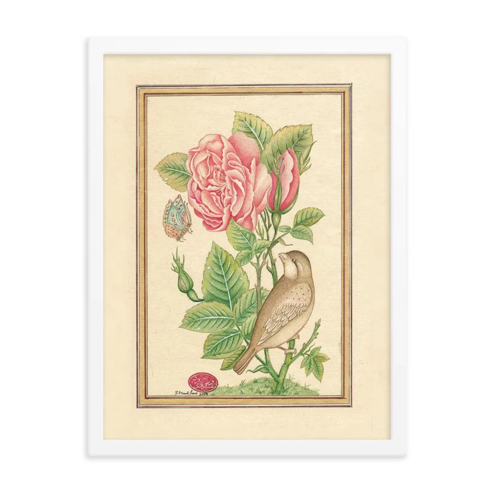 Flores y el pájaro - Póster Farzaneh Ebadifard