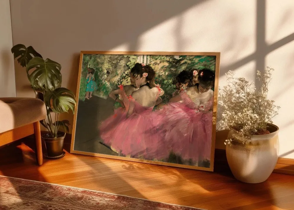 Bailarinas de rosa (Edgar Degas) Fine Artic