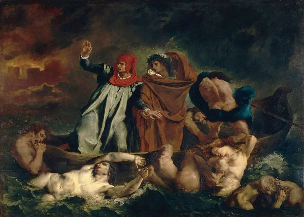 El Barco de Dante (Eugene Delacroix) Fine Artic