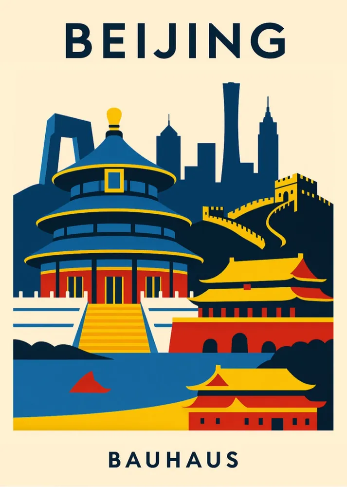 Beijing Poster Bauhaus Fine Artic