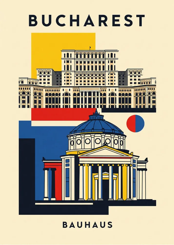 Bucarest Poster Bauhaus Fine Artic
