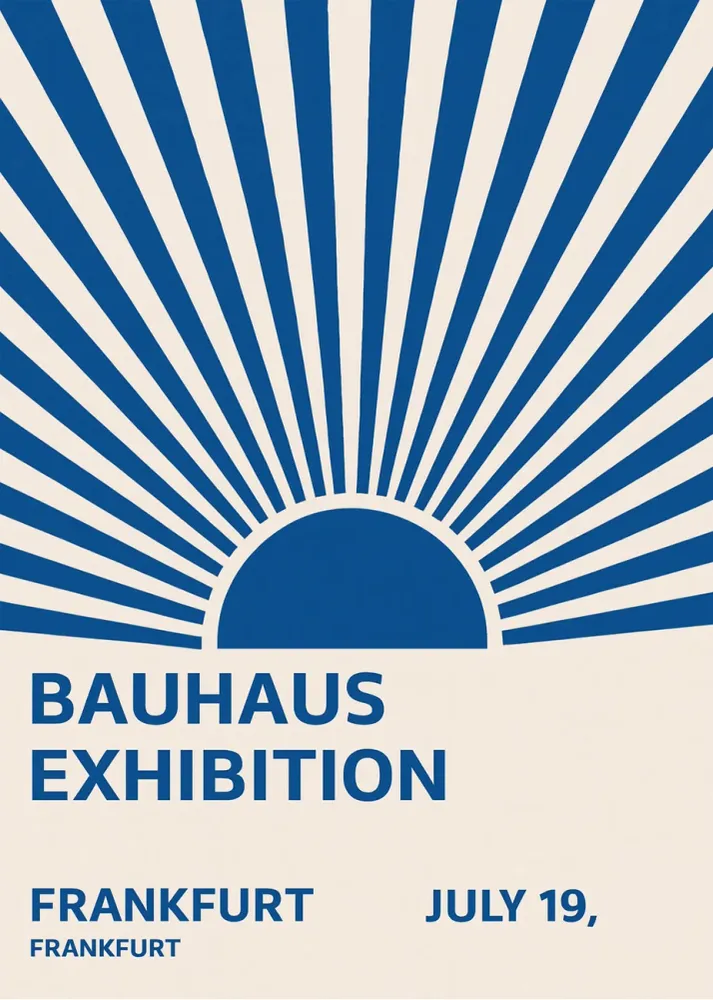 Buuhaus blue exhibition Fine Artic