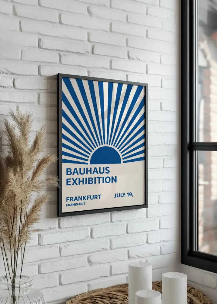 Buuhaus blue exhibition Fine Artic