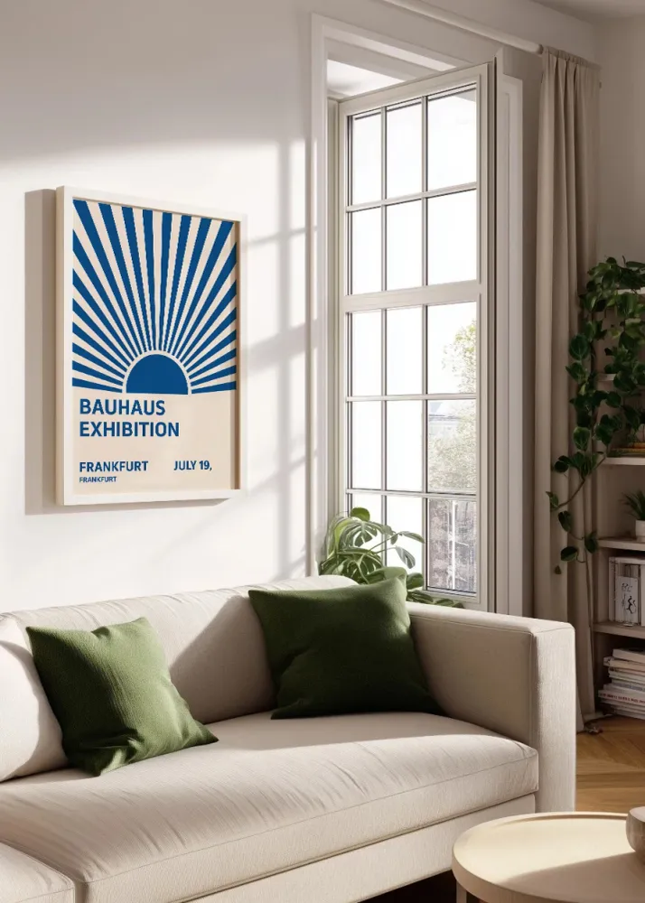 Buuhaus blue exhibition Fine Artic