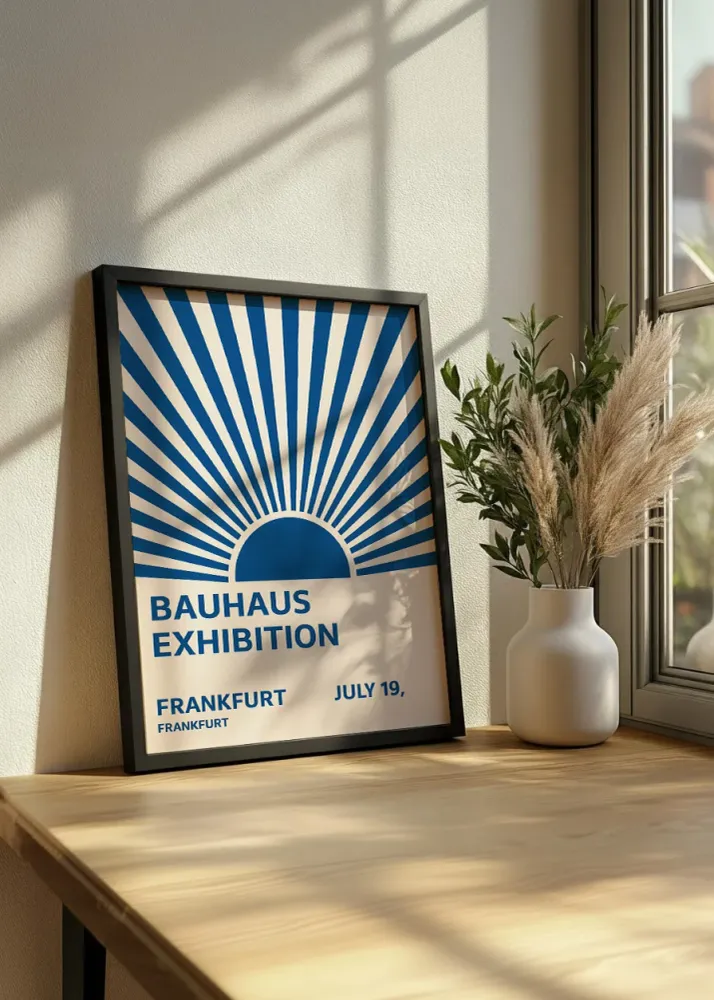 Buuhaus blue exhibition Fine Artic