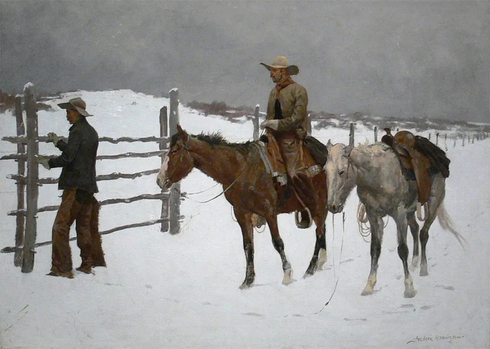 La caída del vaquero (Frederic Remington) Fine Artic