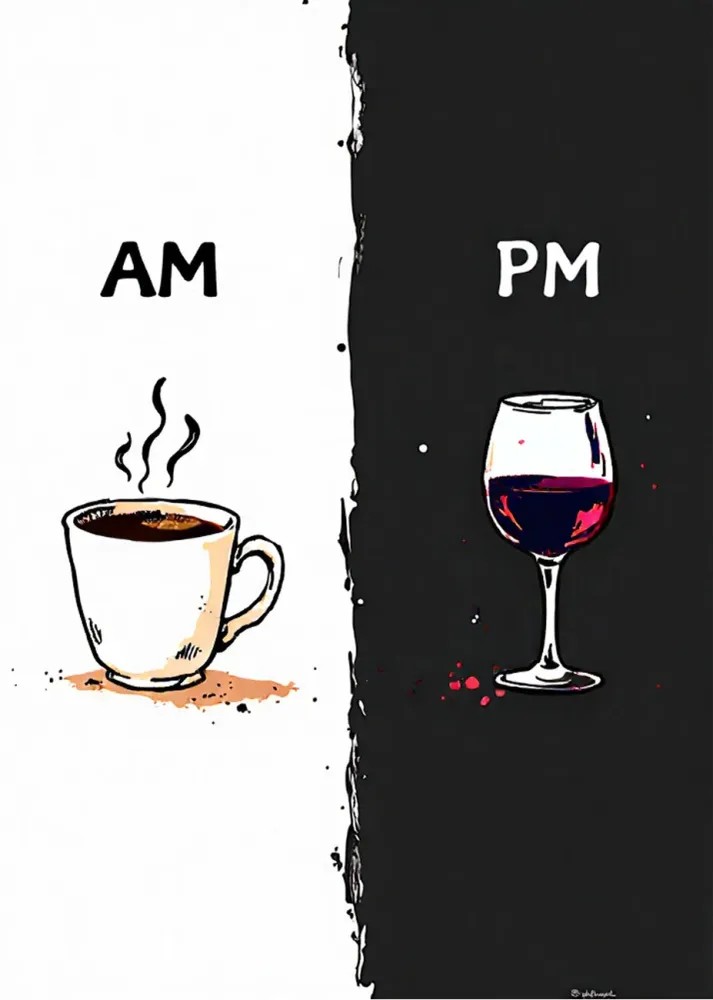 Café y Vino AM PM Fine Artic