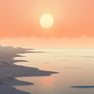 Coast sunset Fine Artic