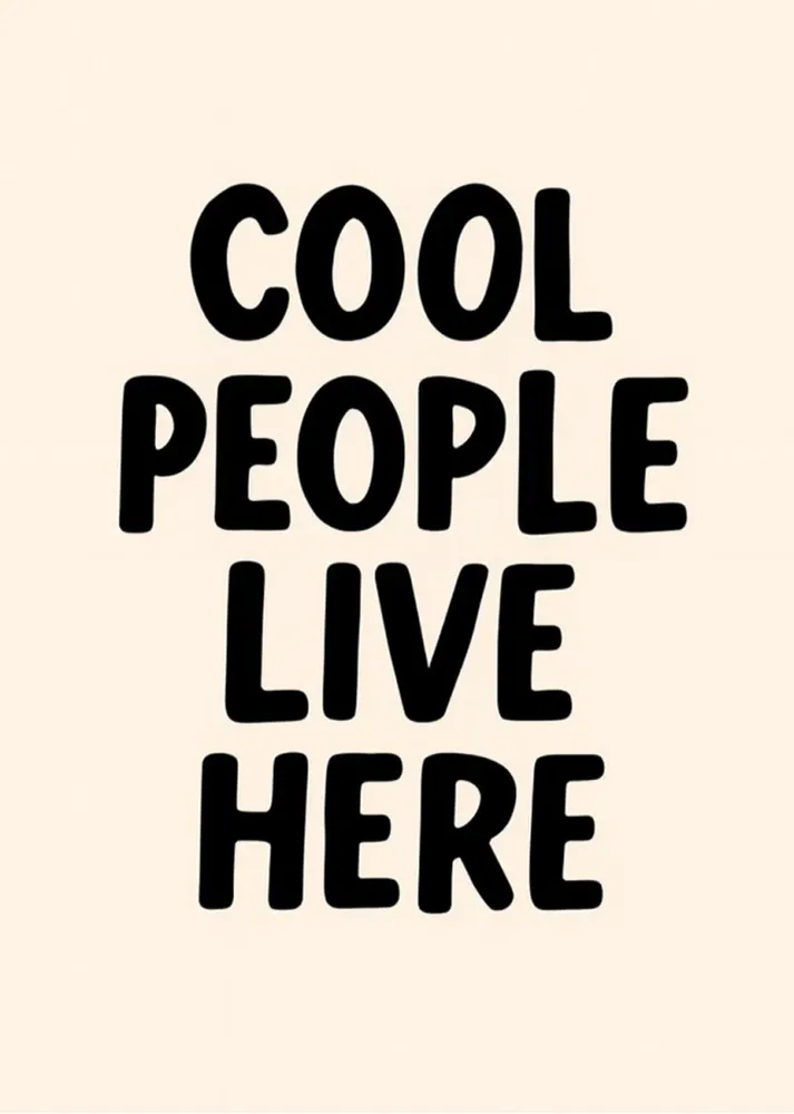 Cool people live here Fine Artic