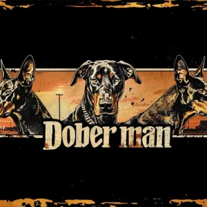 Doberman three Fine Artic