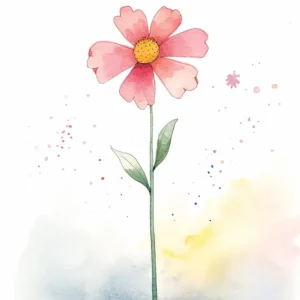 Flor rosa de la juventud Fine Artic
