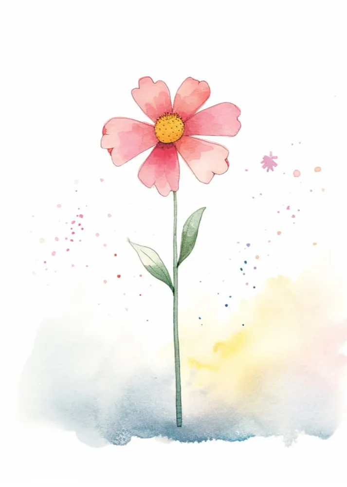 Flor rosa de la juventud Fine Artic