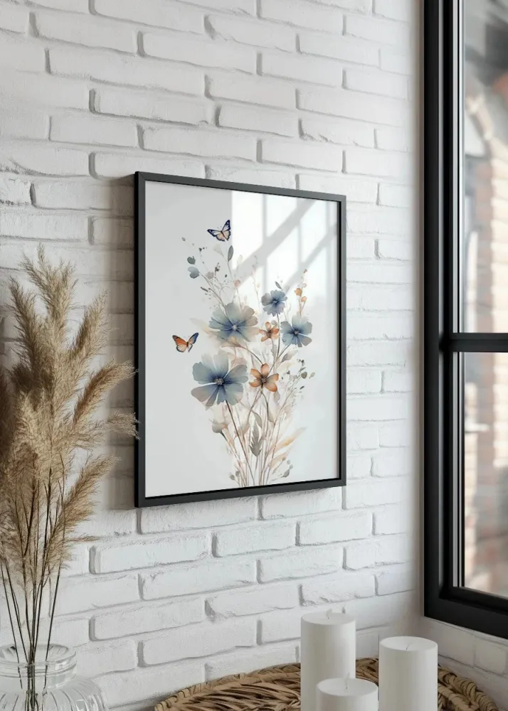 Flores y mariposas (v.2) Fine Artic