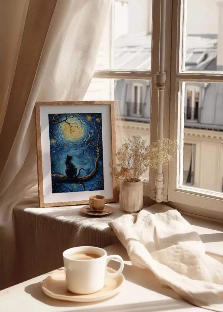 El gato de Van Gogh Fine Artic