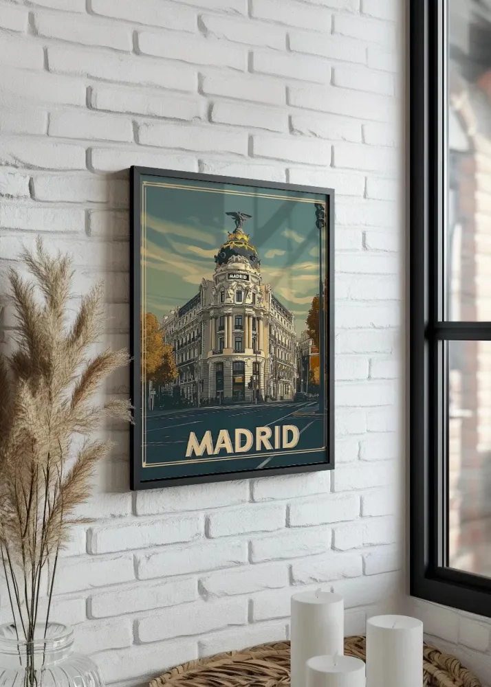 Gran Ví de Madrid estilo poster Fine Artic