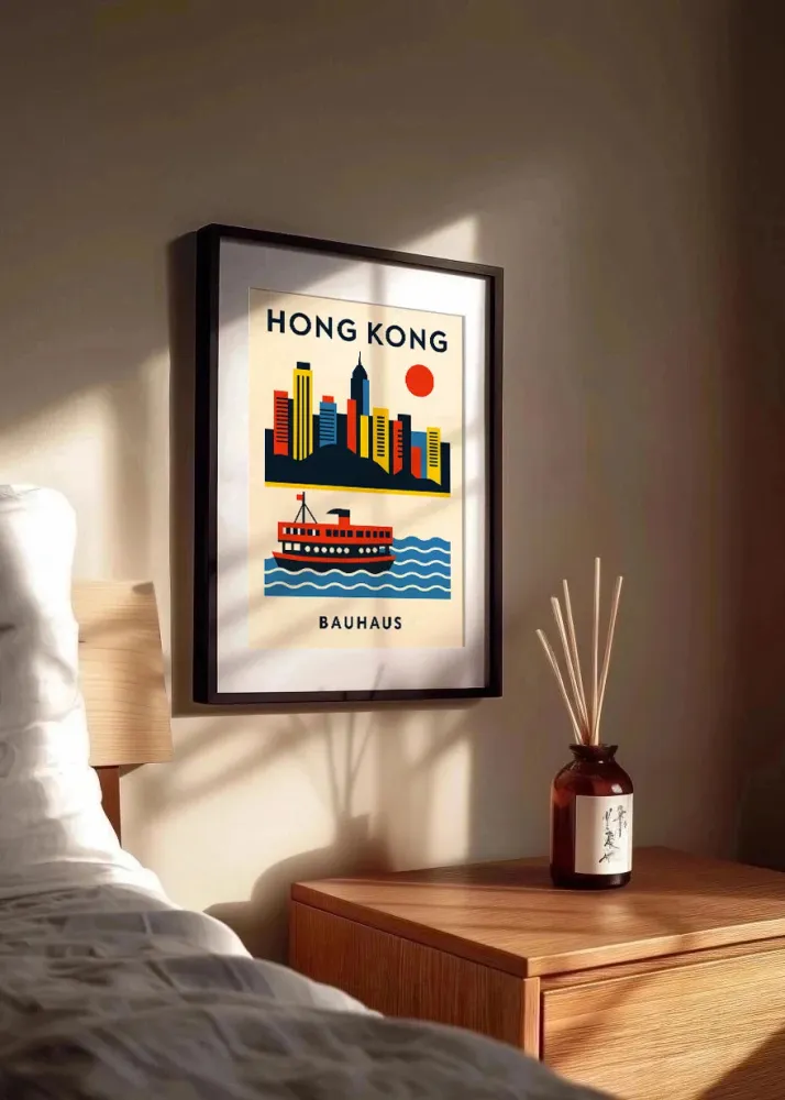 Hong Kong Poster Bauhaus Fine Artic