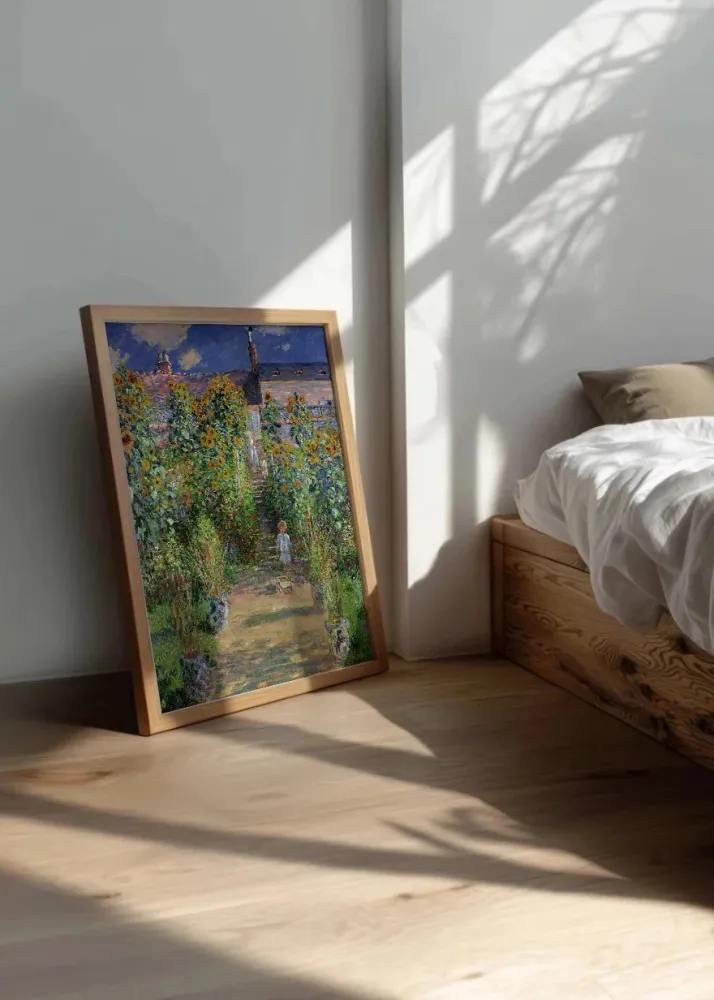 El jardín de Monet en Vétheuil (Claude Monet) Fine Artic