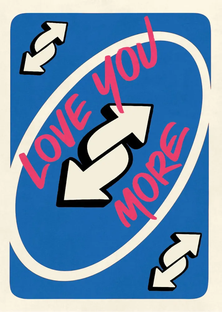 Love you more azul Fine Artic