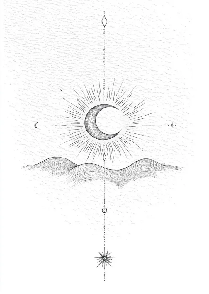Luna sobre las montañas Fine Artic