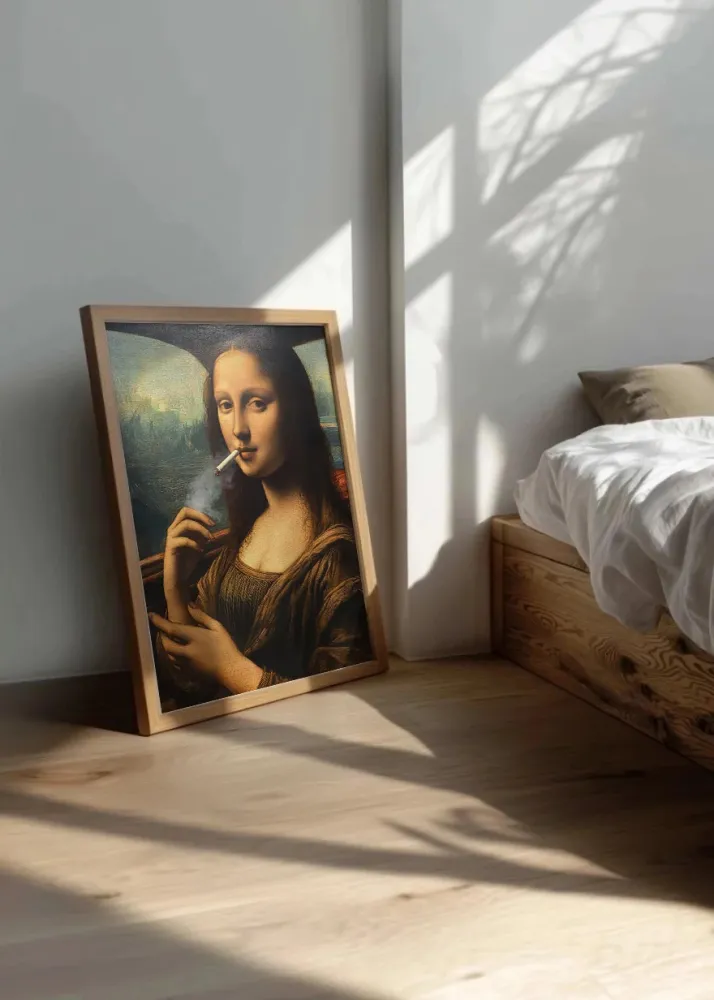 La Mona Lisa fumando Fine Artic