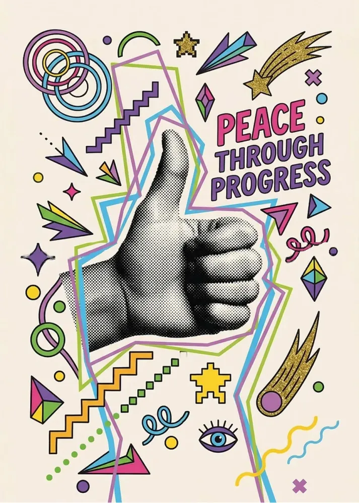 Peace throught progress Fine Artic