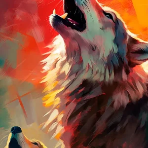 Praying wolf Fine Artic
