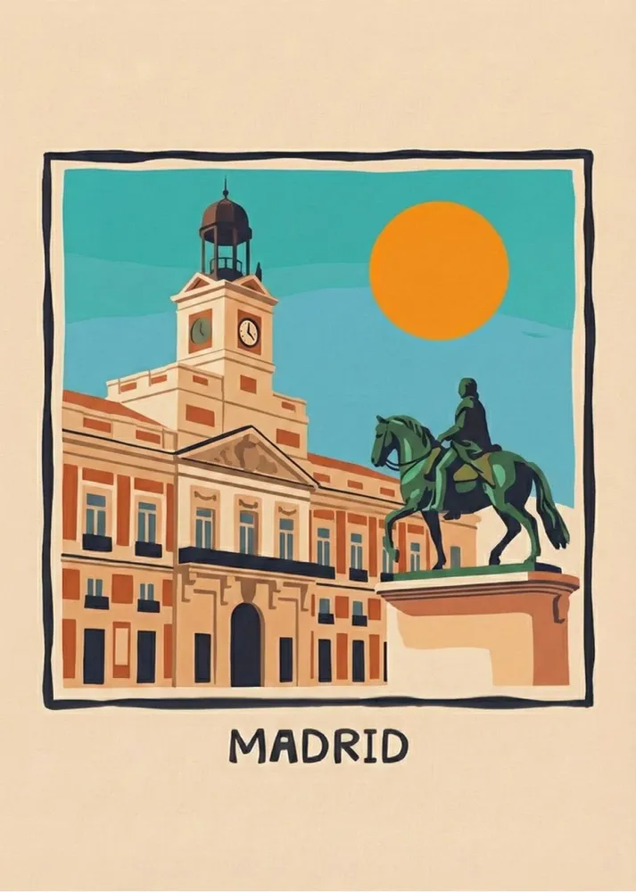 Puerta del Sol de Madrid - Summer Fine Artic