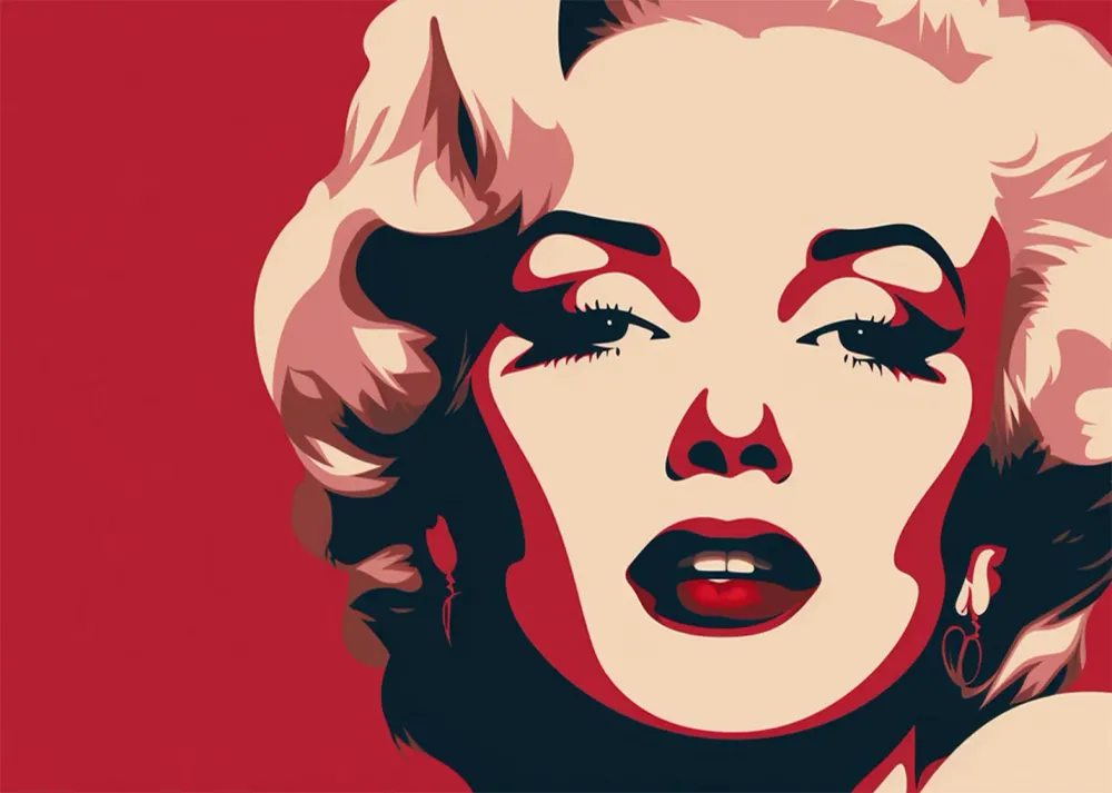 Red Marilyn Monroe Fine Artic