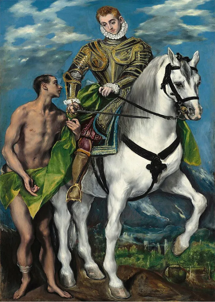 San Martín y el mendigo (El Greco) Fine Artic
