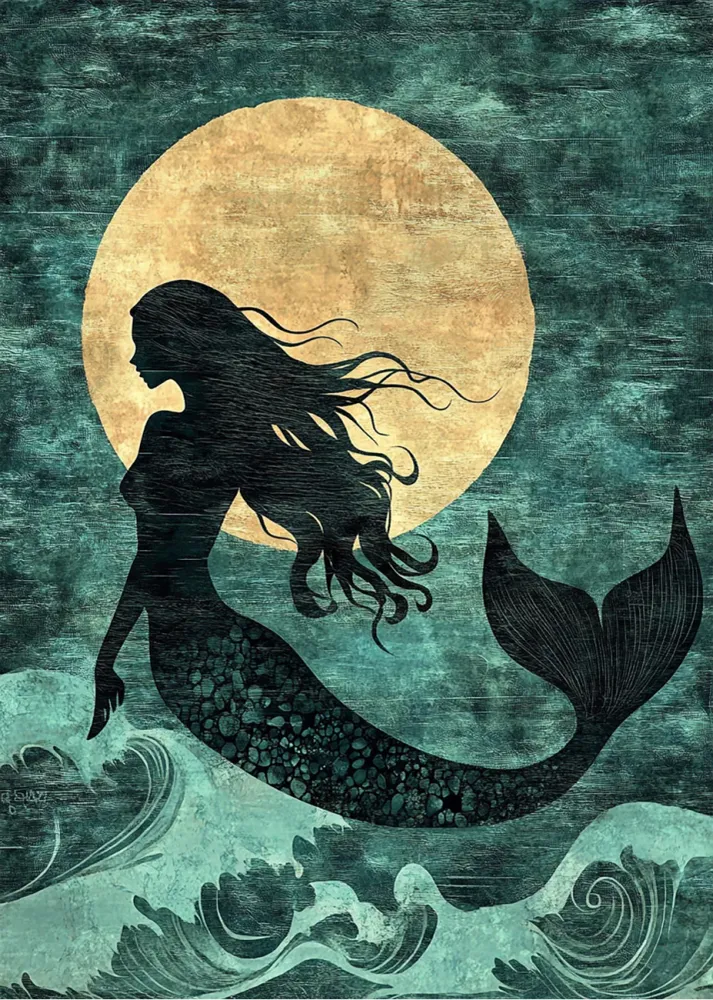 Sirena frente la luna Fine Artic