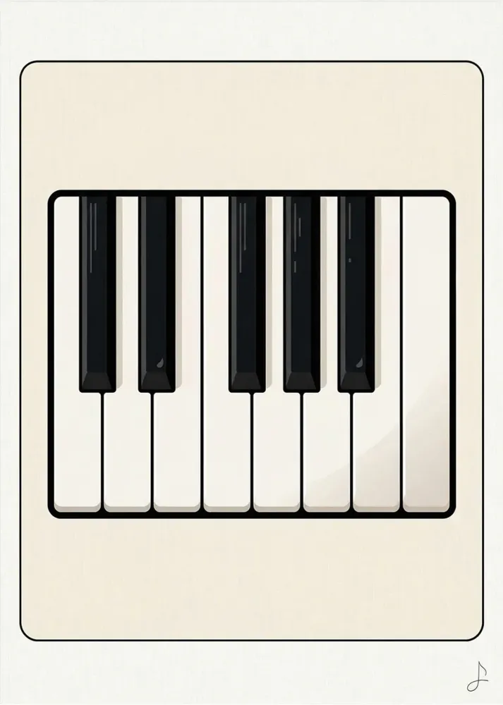 Teclas de piano Fine Artic