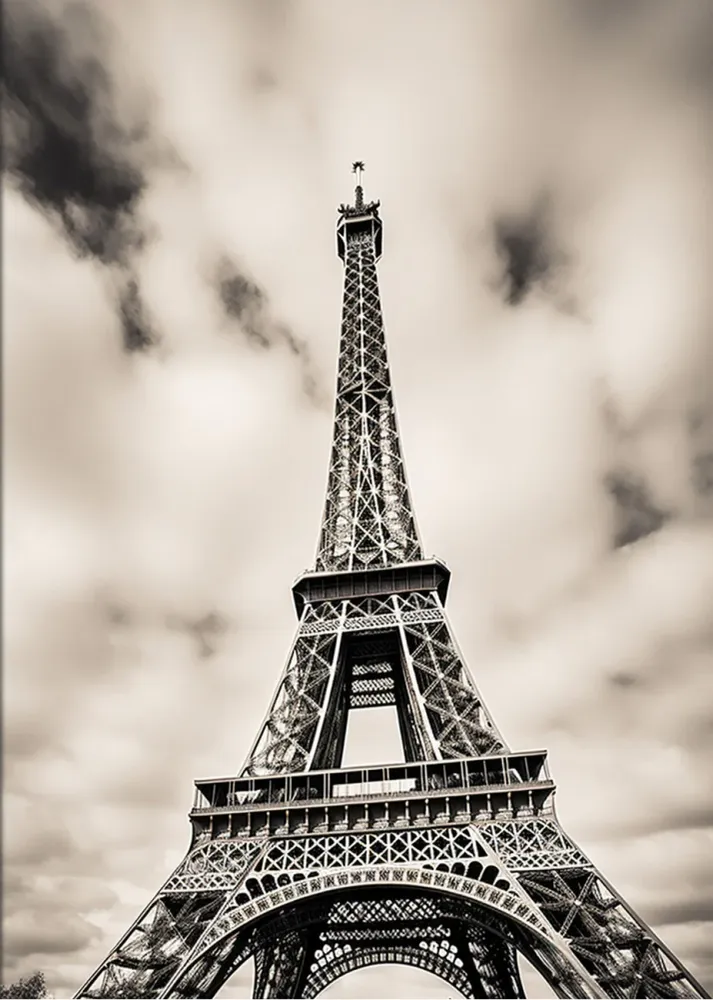 Torre Eiffel blanco y negro Fine Artic