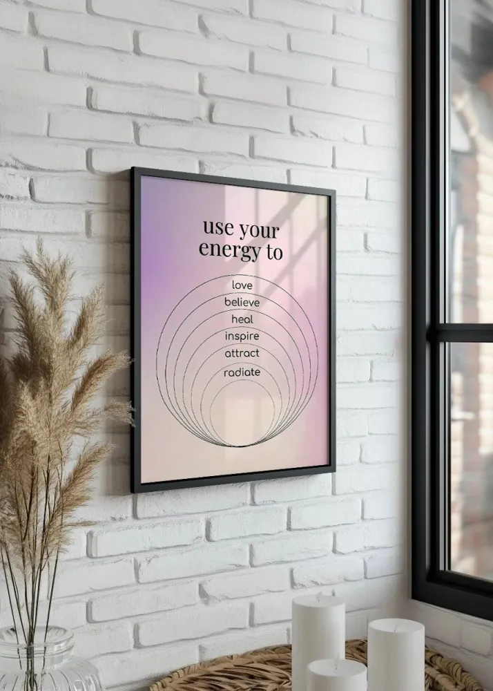 Use your energy to - Aura poster Fine Artic