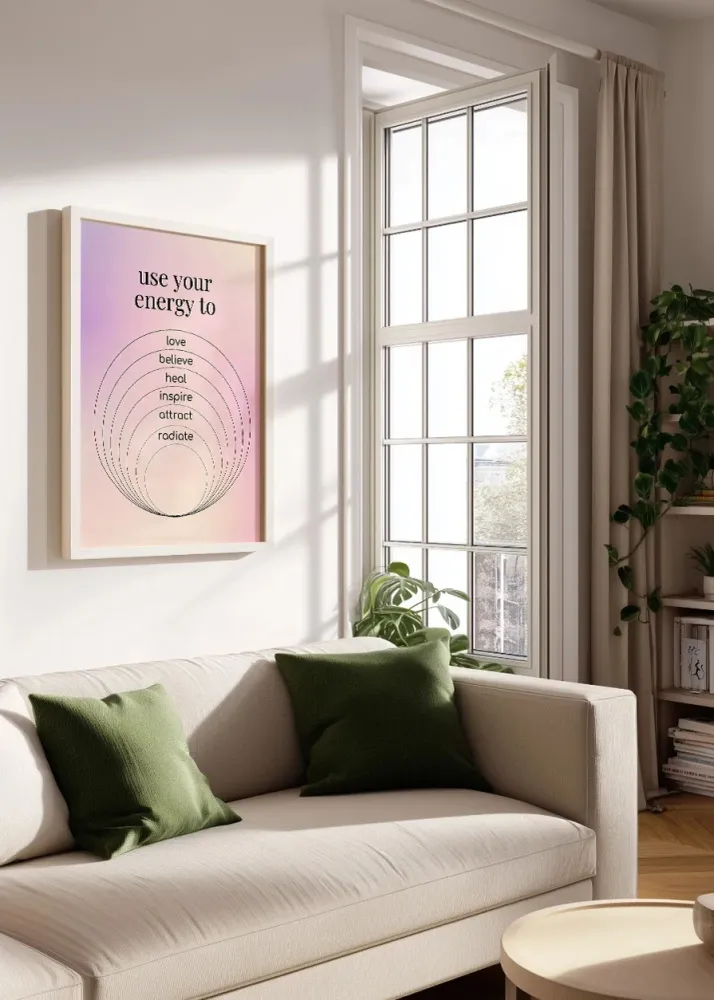 Use your energy to - Aura poster Fine Artic