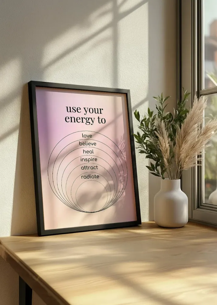 Use your energy to - Aura poster Fine Artic