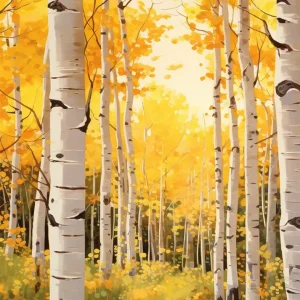 Yellow forest Fine Artic