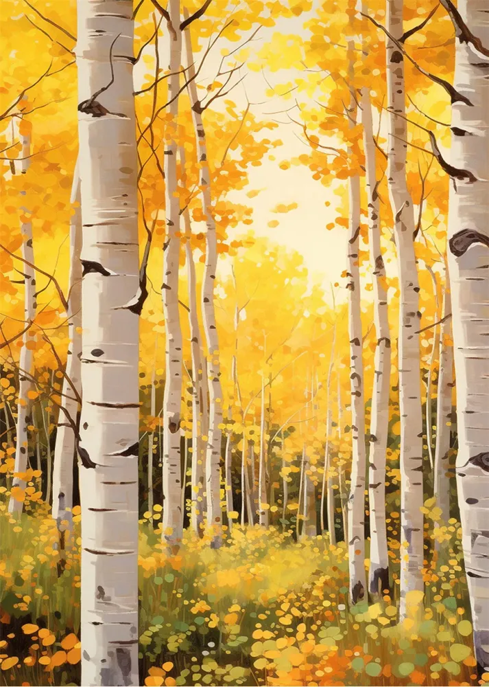 Yellow forest Fine Artic