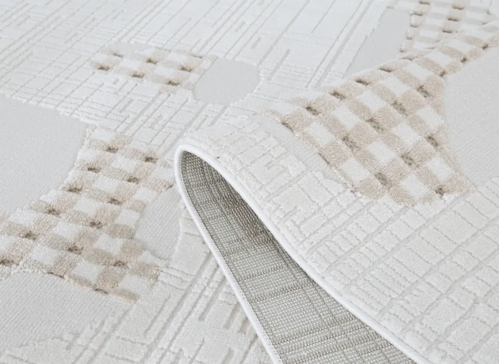 Alfombra gris estampada 200 x 290 cm BRUME FLORENCE