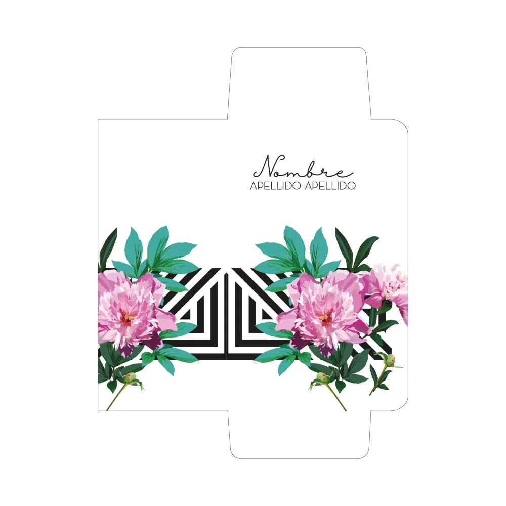 Flores con geometrí