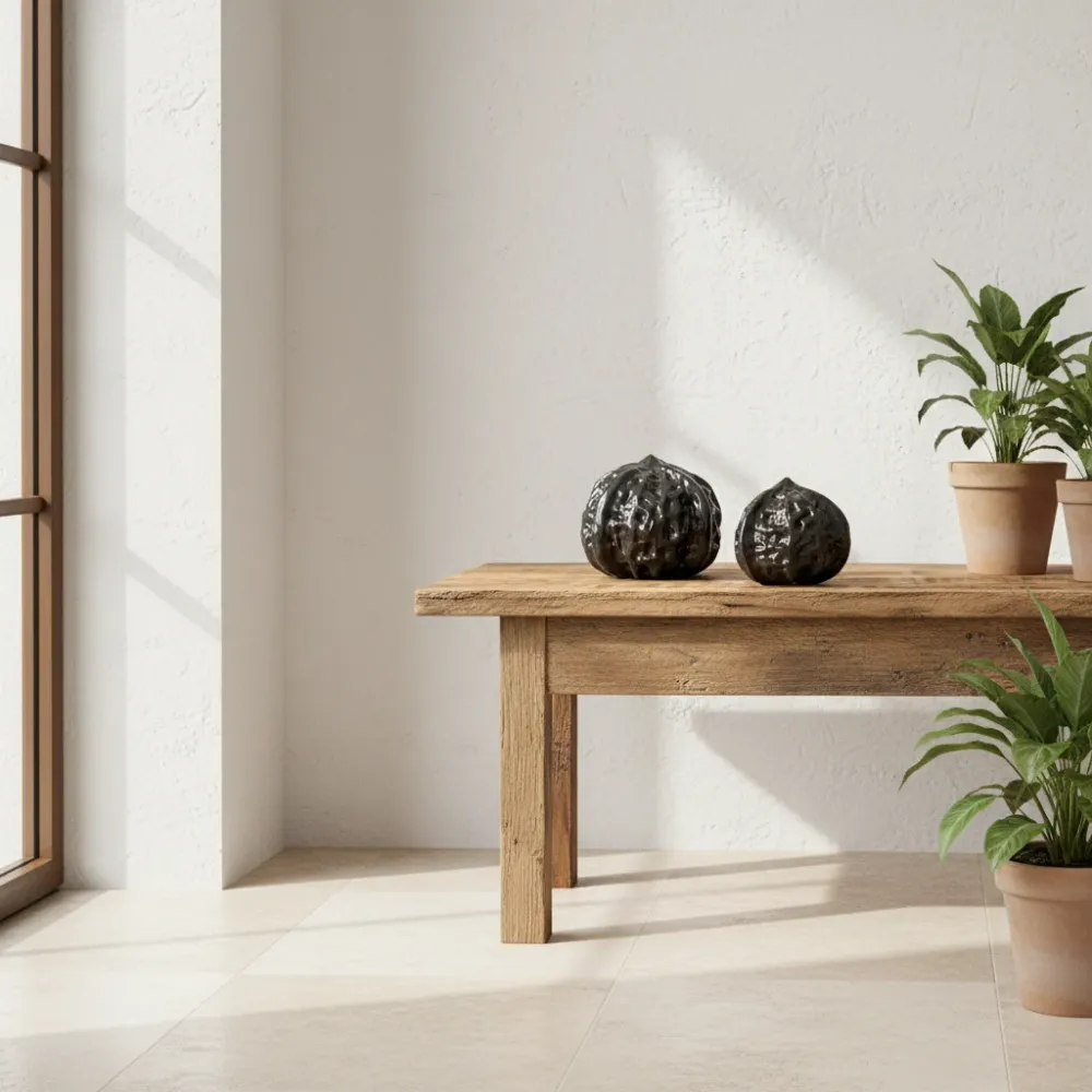 Set 2 Adornos Cerámica Nuez Frank Home