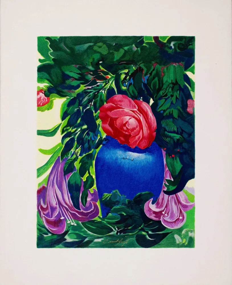 FUCHS Ernst, Flores, Serigrafí original firmada
