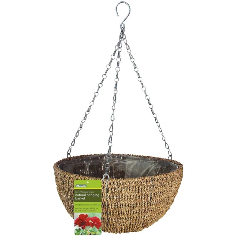 CESTA COLGANTE MARRÓN 14"D Gardman