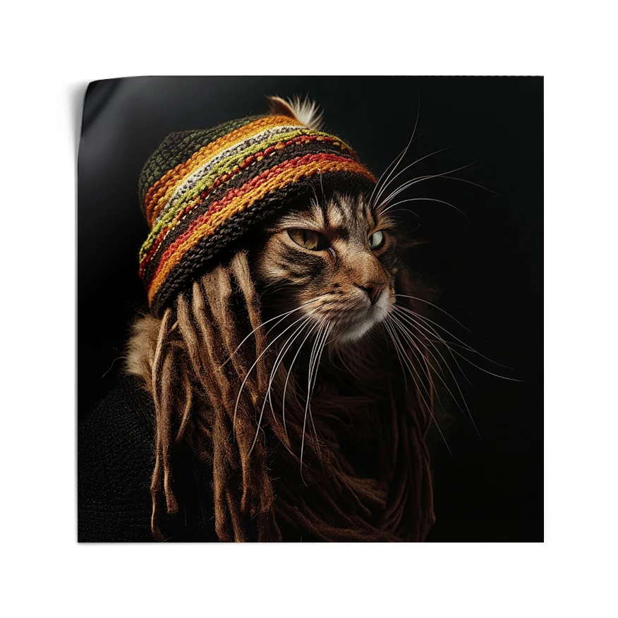Gato Rastafari Poster
