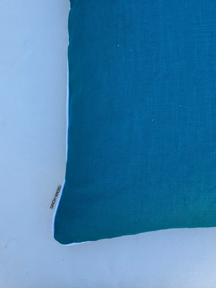 Funda de cojín lino · AMALFI Blanco GEMA HOME